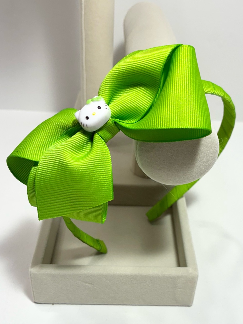 Hello Kitty Lime Green Grosgrain Bow Headband Kawaii Hair Accessory OS